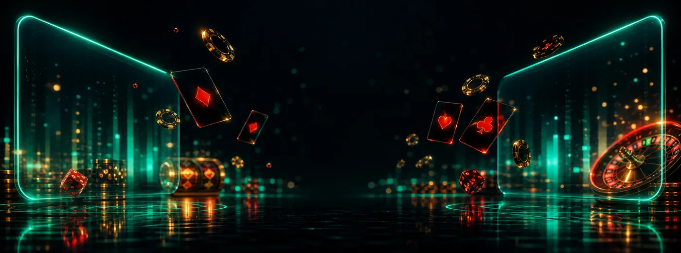 Lobby moderno del casino online Betonred con acentos rojos