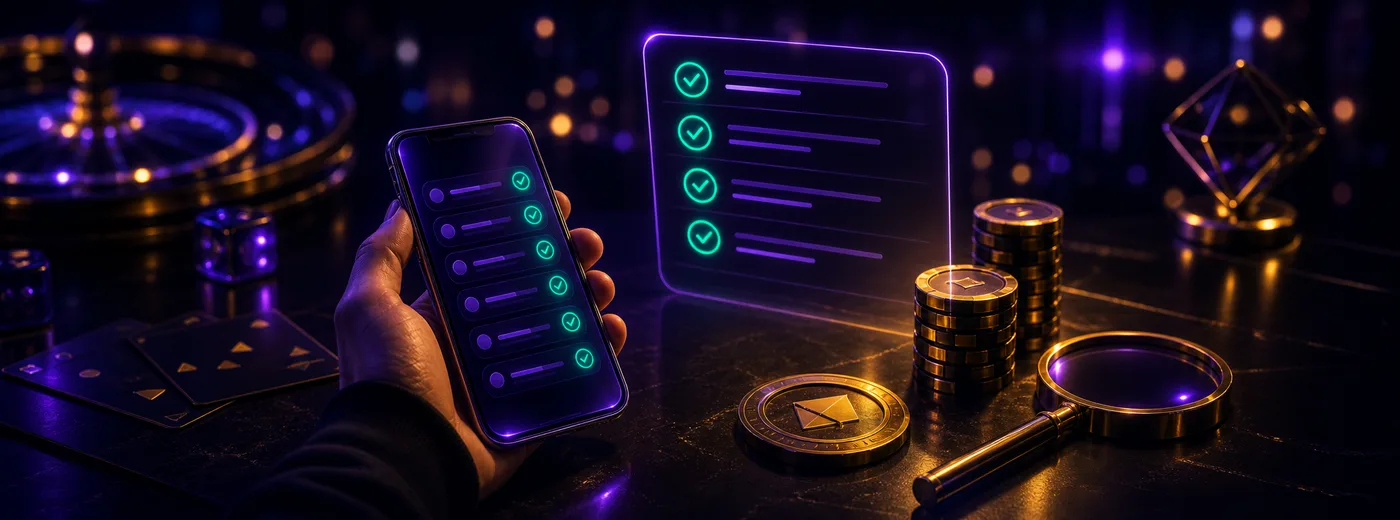 Jugador comprobando las condiciones de una promoción en la pantalla del móvil